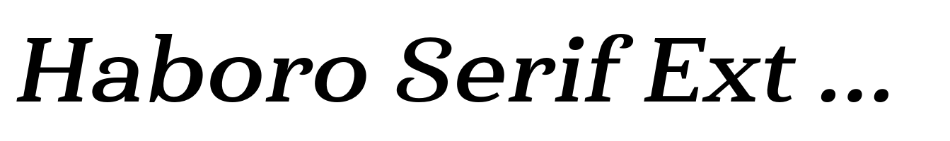 Haboro Serif Ext Bold It